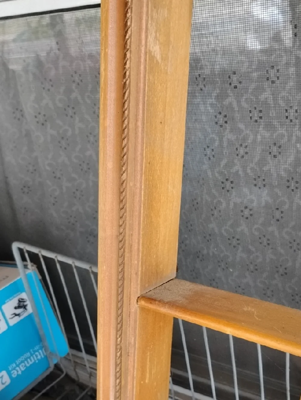 Wood Frame Wall Decor with Accent Shelves - Light Brown